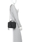 Caviar Quilted Medium CC Filigree Vanity Case Black