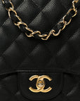 Caviar Quilted Jumbo Single Flap Black