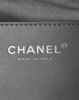 Metallic Caviar Quilted Small CHNL 25 Handbag Anthracite