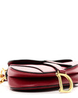 Grained Calfskin Mini Saddle Bag Red