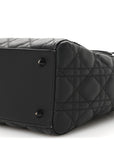 Ultra Matte Calfskin Cannage Medium Lady D1OR Black