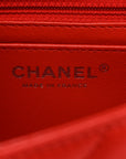 Lambskin Quilted Mini Rectangular Flap Red