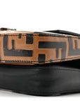 Vitello Dolce F is FNDI FF Embossed Micro Double Baguette Tobacco Black