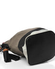Canvas Mega Check Medium Ashby Bucket Bag Brown