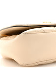 Nappa Quilted Small Medusa Chain Crossbody White