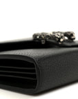 Calfskin Mini Dionysus Chain Wallet Black