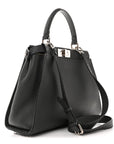 Cuoio Romano Selleria Bi-Color Medium Peekaboo Iconic Satchel Asfalto Latte
