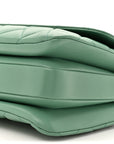 Lambskin Quilted Small Trendy CC Flap Dual Handle Bag Light Green