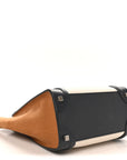 Baby Grained Calfskin Nubuck Micro Tri-Color Luggage White