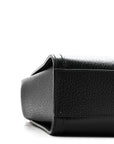 Textured Calfskin Web Small Ophidia Tote Bag Black