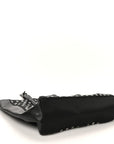 Tessuto Nylon Calfskin Grommet Tote Black