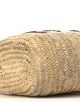 Raffia Calfskin Triomphe Medium Panier Tan