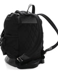 Nylon Grained Calfskin Watson Diaper Bag Black