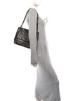 Crinkled Calfskin Matelasse Monogram Medium Niki Chain Satchel Storm