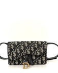 Oblique Saddle Belt Bag Blue