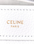 Drummed Calfskin Nano Luggage Pearl Blue
