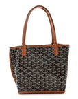 Goyardine Reversible Mini Anjou Black Gold