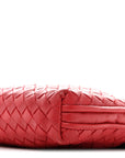 Nappa Intrecciato Nodini Crossbody Messenger Red