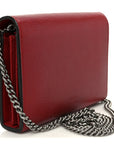 Calfskin Mini Dionysus Chain Wallet Hibiscus Red