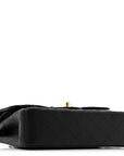 Caviar Quilted Small Double Flap Black