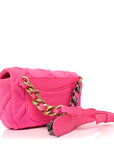 Jersey Quilted CHNL 19 Waist Bag Pink