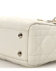 Lambskin Cannage Mini Lady D1OR White