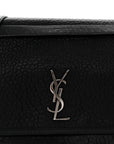 Grained Lambskin Monogram Large Niki Chain Satchel Black