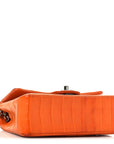 Alligator Mini Rectangular Flap Orange