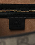 GG Supreme Monogram Calfskin Small Padlock Top Handle Bag Beige Black Cuir