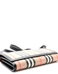 E-Canvas Icon Stripe Hannah Wallet With Detachable Strap Archive Beige