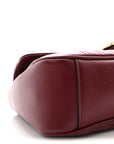 Calfskin Matelasse Small GG Marmont Shoulder Bag Rosso Ancora Red