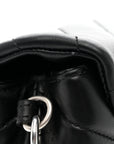 Calfskin Y Quilted Monogram Toy Loulou Crossbody Bag Black