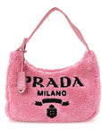 Terry Cloth Mini Re-Edition 2000 Bag Petalo Black