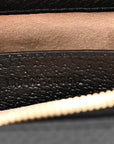 Textured Calfskin Web Small Ophidia Tote Bag Black