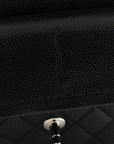 Caviar Quilted Small Double Flap Black