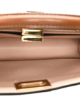 Vitello King Luxor Shiny Nappa Medium Peekaboo I SEE U East West Satchel Brandy Light Rose