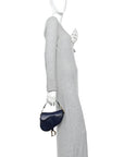 Calfskin Mini Saddle Bag Blue