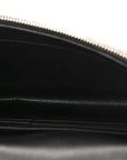 Calfskin Crocodile Embossed Kate Monogram Tassel Chain Wallet Black