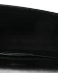 Calfskin Crocodile Embossed Small Classic Monogram Kate Tassel Satchel Black