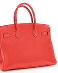 Togo Birkin 30 Rouge Pivoine