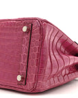 Shiny Niloticus Crocodile Birkin 25 Rose Scheherazade