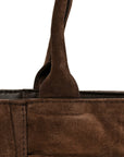 Suede Foulard Intrecciato Small Arco Tote Brownie