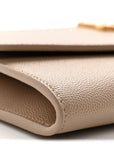 Grain De Poudre Monogram Uptown Chain Wallet Dark Beige