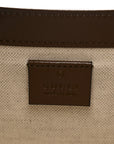 GG Supreme Monogram Azalea Calfskin Mini Horsebit 1955 Foldover Top Handle Bag Beige Ebony Brown Sugar