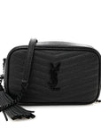 Grain De Poudre Matelasse Monochrome Monogram Mini Lou Camera Bag Black