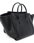 Supple Calfskin Medium Phantom Luggage Black