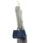 Saffiano Large Galleria Double Zip Tote Bluette