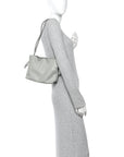 Calfskin Mini Flamenco Knot Clutch Ash Grey