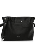 Shiny Calfskin Medium Panta Flamenco Knot Bag Vintage Brown