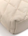 Lambskin Quilted Toy Loulou Puffer Monogram Chain Satchel Crema Soft
